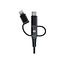 Mobilize Strong Nylon Cable 3in1 USB to Micro USB, USB-C, Apple MFi Lightning 1.5m Black