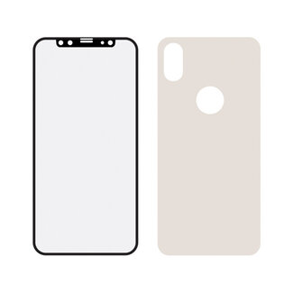 Mobilize Mobilize Edge-To-Edge Glass Screen Protector Apple iPhone X/Xs Front and Back Pack Silver Full Glue