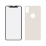 Mobilize Edge-To-Edge Glass Screen Protector Apple iPhone X/Xs Front and Back Pack Silver Full Glue
