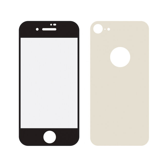 Mobilize Edge-To-Edge Glass Screen Protector Apple iPhone 8 Front and Back Pack Gold Full Glue