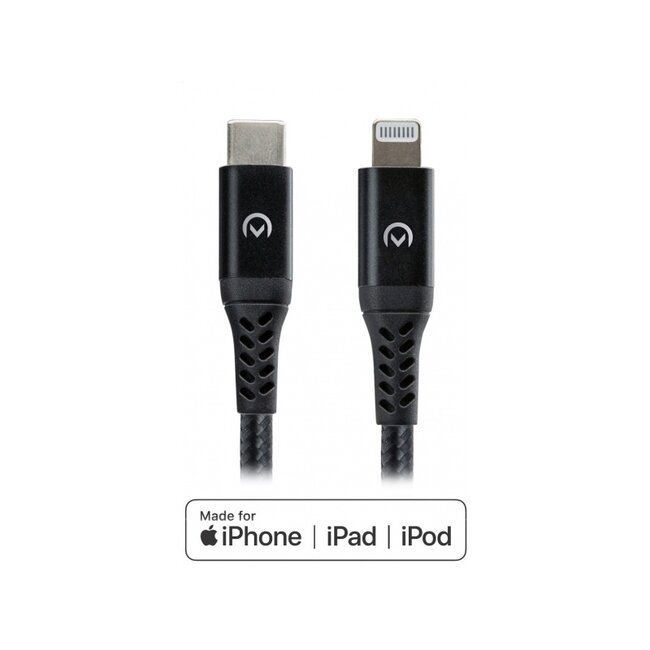 Mobilize Strong Nylon Cable USB-C to MFi Lightning 2m. 60W Black