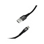 Mobilize Strong Nylon Cable USB to USB-C 1m. 15W Black