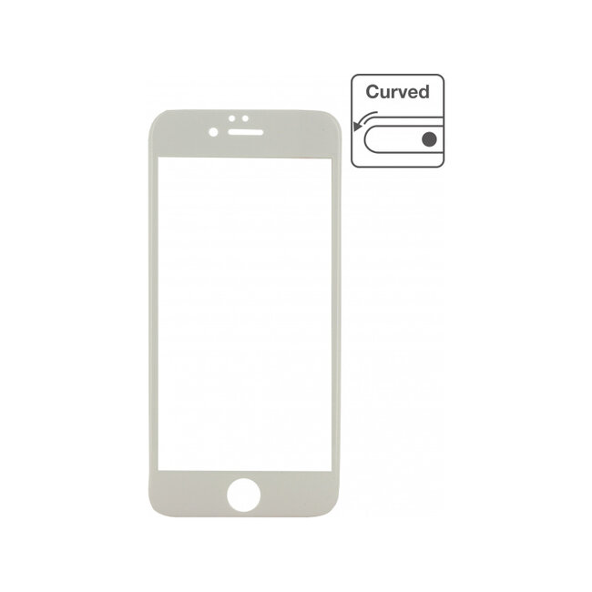 Mobilize Edge-To-Edge Glass Screen Protector Apple iPhone 6/6S White Full Glue