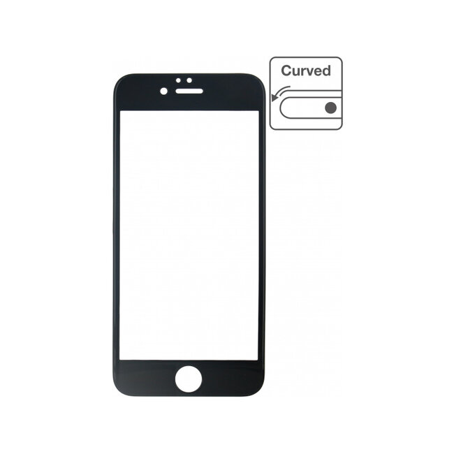 Mobilize Edge-To-Edge Glass Screen Protector Apple iPhone 6/6S Black Full Glue
