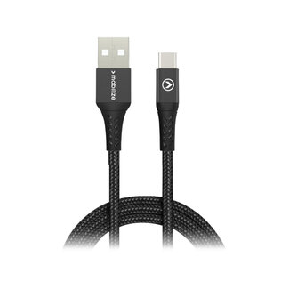 Mobilize Mobilize Strong Nylon Cable USB to USB-C 2m. 15W Black