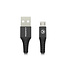 Mobilize Strong Nylon Cable USB to Micro USB 20cm. 12W Black