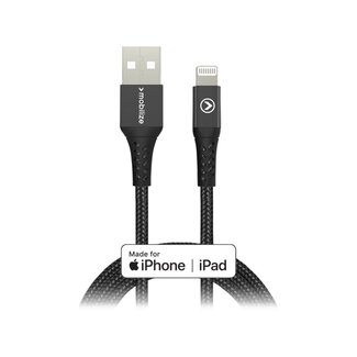 Mobilize Mobilize Strong Nylon Cable USB to Apple MFi Lightning 2m. 12W Black