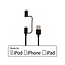 Mobilize 2in1 Cable USB to Apple MFi Lightning or Micro USB 1.5m. Black