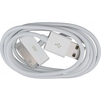 Xccess Xccess Data Cable Apple iPhone 3G(s)/4(s)/iPad 2/3/4 White Bulk