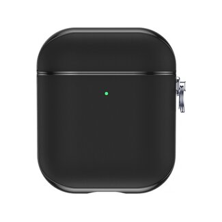 Valenta Valenta Leather Snap Case Apple Airpods Gen 1/2 Black