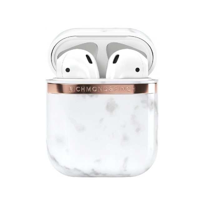 Richmond & Finch Freedom Series Apple Airpod White Marble/Gold