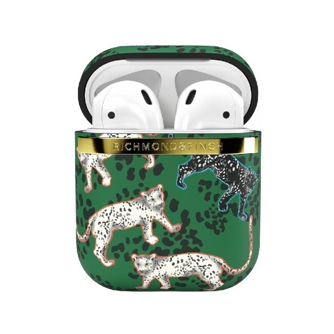 Richmond & Finch Freedom Series Apple Airpod Green Leopard/Gold