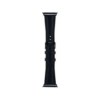 Senza Senza Pure Leather Strap Apple Watch 42mm Deep Black