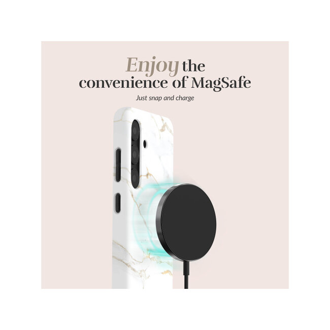 MIO White Marble Magsafe Compatible for Samsung S25 FE 5G