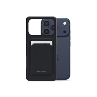 Mobilize Mobilize Rubber Gelly Card Case Apple iPhone 17 Pro Matt Black