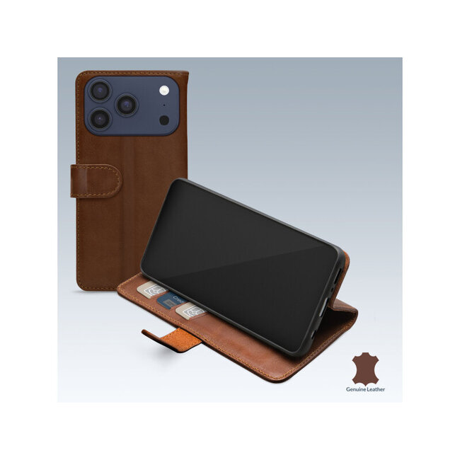 Mobilize Leather Wallet Apple iPhone 17 Pro Brown