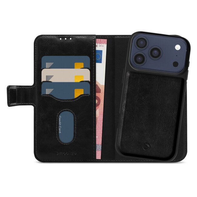 Mobilize 2in1 Magsafe Compatible Gelly Wallet Case Apple iPhone 17 Pro Black