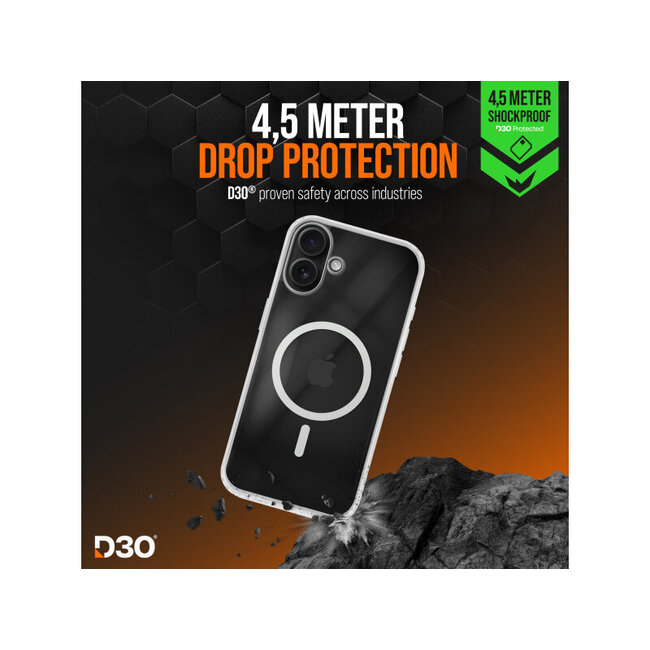 Striker X-Core - D3O Xtreme Impact Mag Case PRO - Clear - Apple iPhone 16