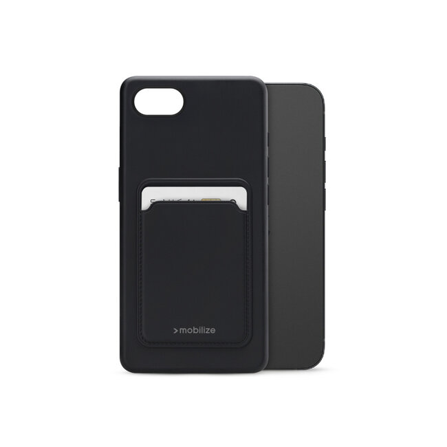 Mobilize Rubber Gelly Card Case Apple iPhone 16e Matt Black