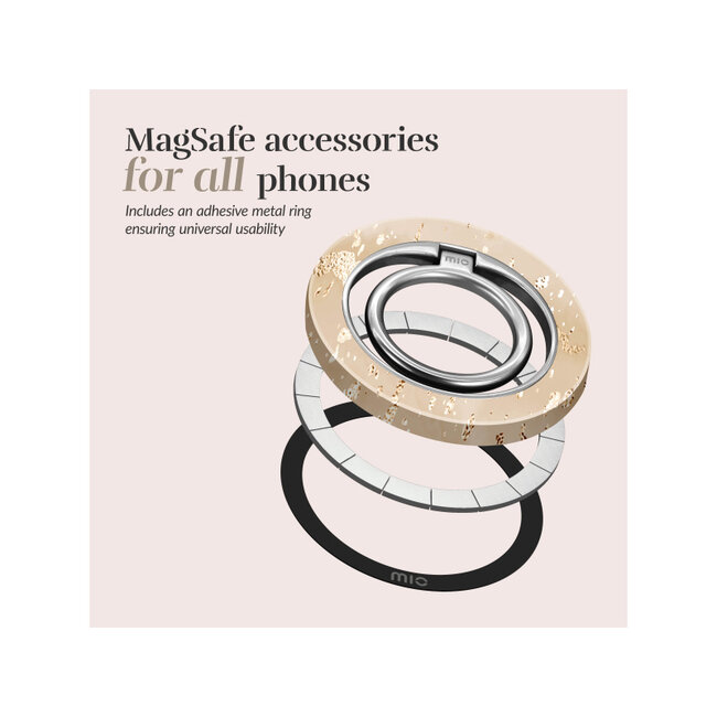 MIO Gold Marble MagSafe Compatible Ring Holder