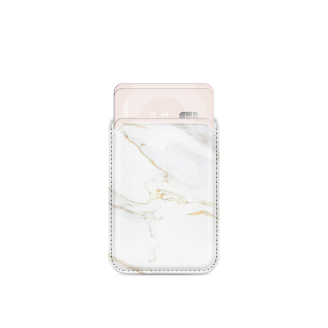MIO White Marble Magsafe Compatible Card Holder