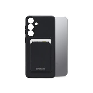 Mobilize Mobilize Rubber Gelly Card Case Samsung Galaxy S25 5G Matt Black