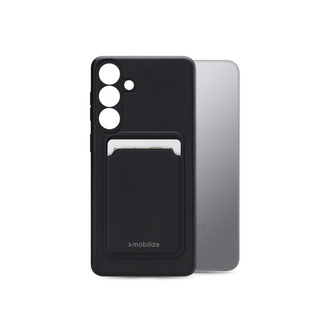 Mobilize Rubber Gelly Card Case Samsung Galaxy S25 5G Matt Black