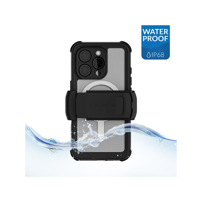 Ghostek Nautical Waterproof MagSafe Case + Belt Swivel Holster Apple iPhone 16 Pro Clear