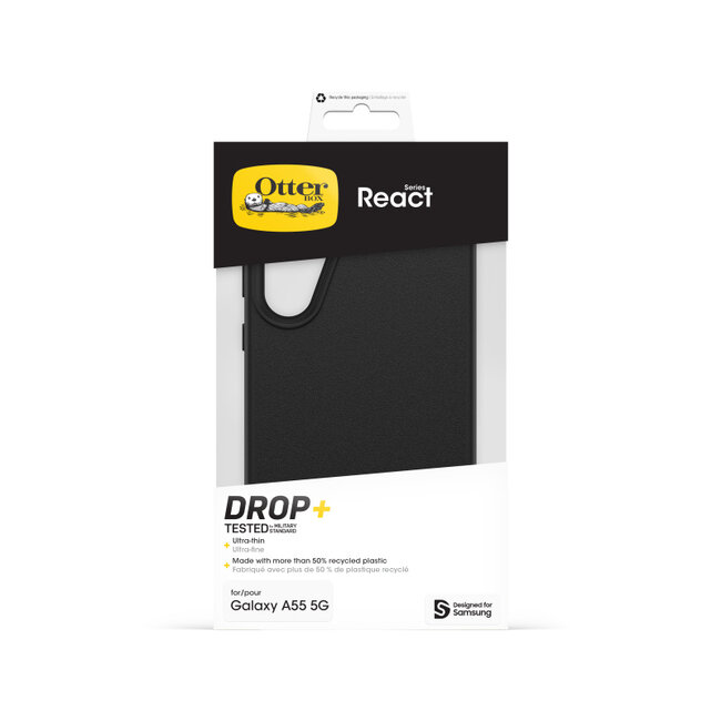 OtterBox React Series Samsung Galaxy A55 5G Black