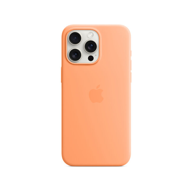 MT1W3ZM/A Apple Silicone Case with MagSafe iPhone 15 Pro Max Sorbet Orange