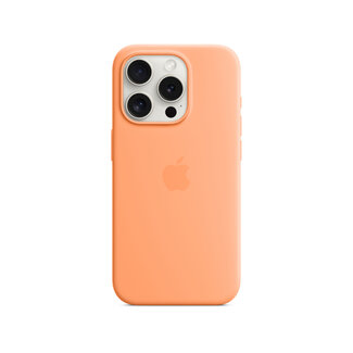 Apple MT1H3ZM/A Apple Silicone Case with MagSafe iPhone 15 Pro Sorbet Orange