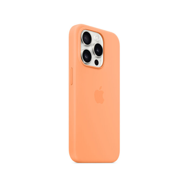 MT1H3ZM/A Apple Silicone Case with MagSafe iPhone 15 Pro Sorbet Orange