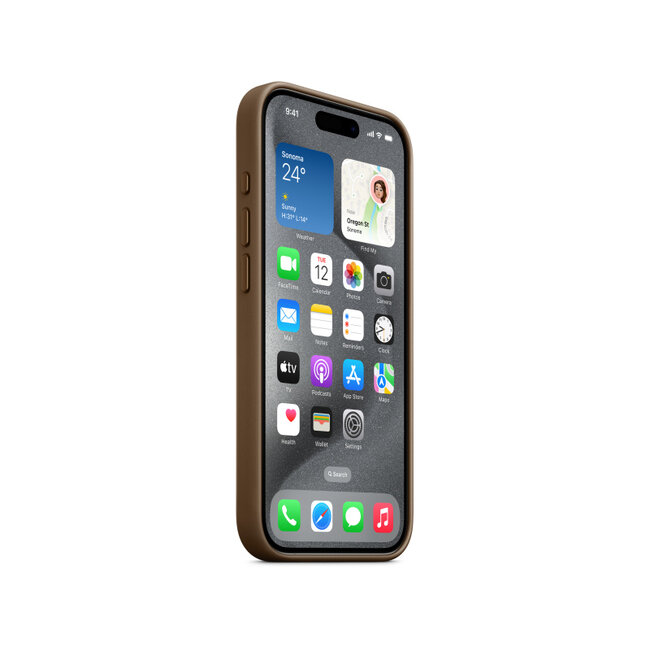 MT4J3ZM/A Apple FineWoven Case with MagSafe iPhone 15 Pro Taupe