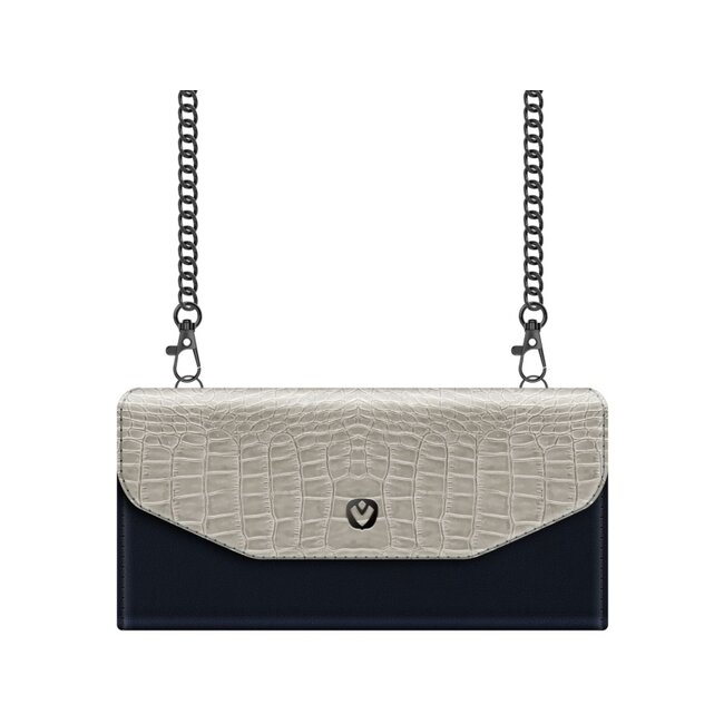 Valenta Clutch Croco Case Snap Universal Medium Black