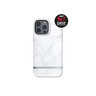 Richmond & Finch Richmond & Finch Freedom Series One-Piece Apple iPhone 13 Pro Max White Marble