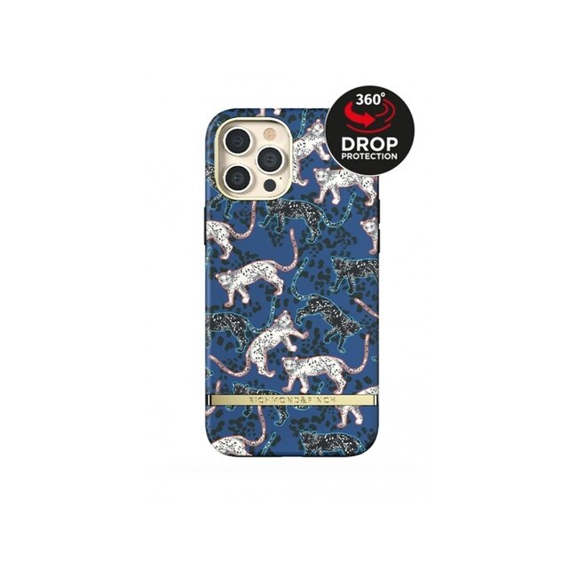 Richmond & Finch Freedom Series One-Piece Apple iPhone 12 Pro Max Blue Leopard