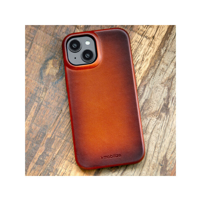 Mobilize Magsafe Compatible Premium Leather Case Apple iPhone 16 Pro Max Burned Cognac