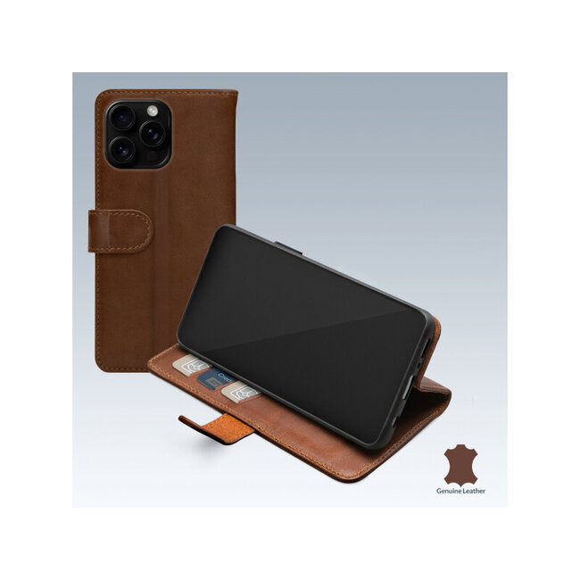 Mobilize Leather Wallet Apple iPhone 16 Pro Max Brown