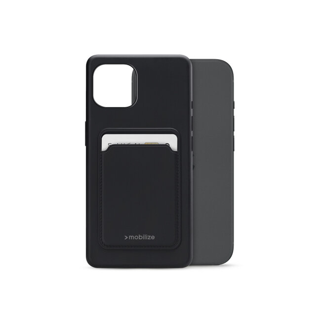 Mobilize Rubber Gelly Card Case Apple iPhone 15 Matt Black