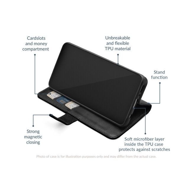 Mobilize Leather Wallet Apple iPhone 13/14/15 Black