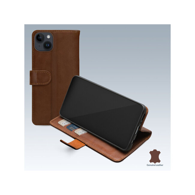 Mobilize Leather Wallet Apple iPhone 14 Plus Brown