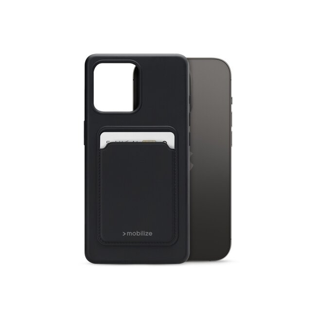 Mobilize Rubber Gelly Card Case Apple iPhone 14 Pro Matt Black