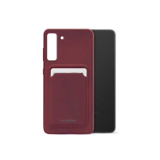 Mobilize Rubber Gelly Card Case Samsung Galaxy S21 FE 5G Matt Bordeaux