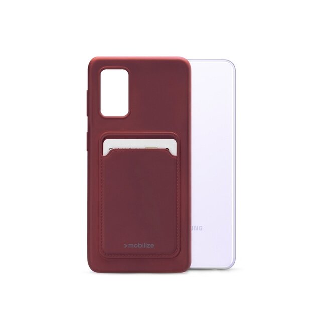 Mobilize Rubber Gelly Card Case Samsung Galaxy A32 5G Matt Bordeaux