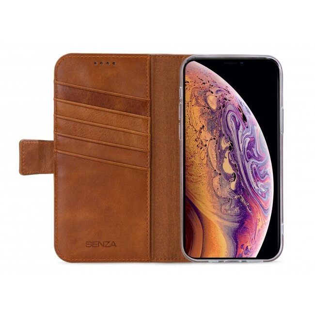 Senza Desire Leather Wallet Apple iPhone X/Xs Burned Cognac