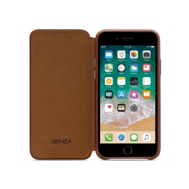 Senza Desire Skinny Leather Wallet Apple iPhone 7 Plus/8 Plus Burned Cognac