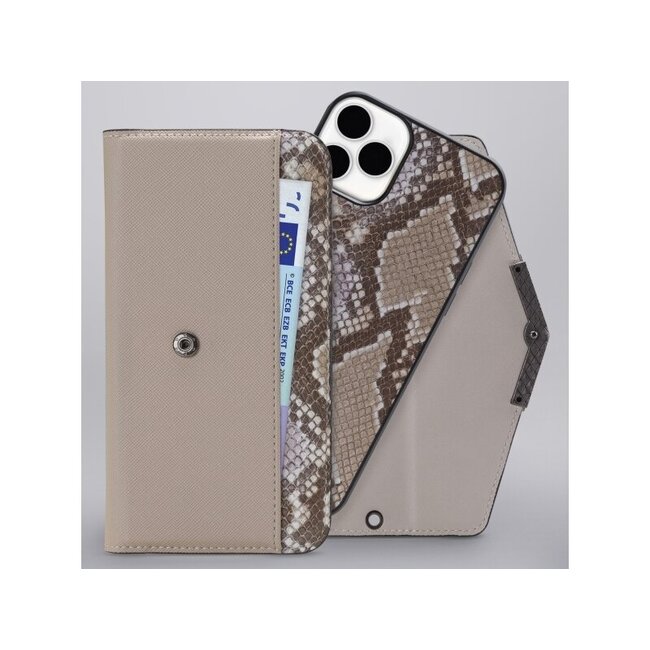 Mobilize 2in1 Elegant Magnet Clutch Apple iPhone 12 Mini Beige Snake