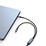 Swissten 2-in-1 USB-C Kabel - 100W Snellader - USB-C + Lightning - Zwart