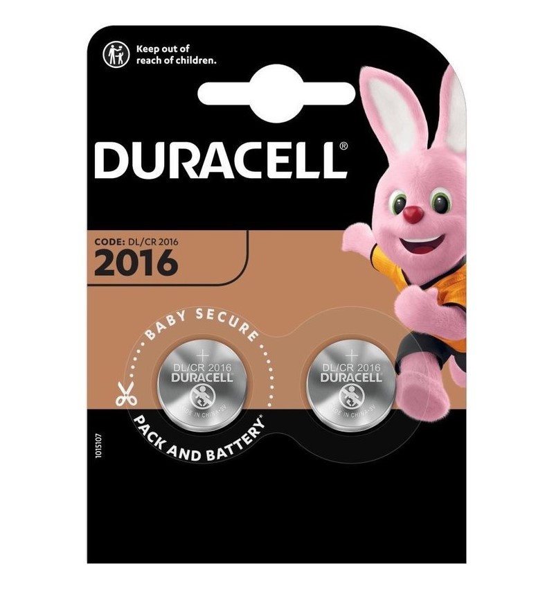 Herrie versterking parfum Duracell Knoopcel batterij Lithium CR2016 blister 2 - HoorbatterijOnline.nl