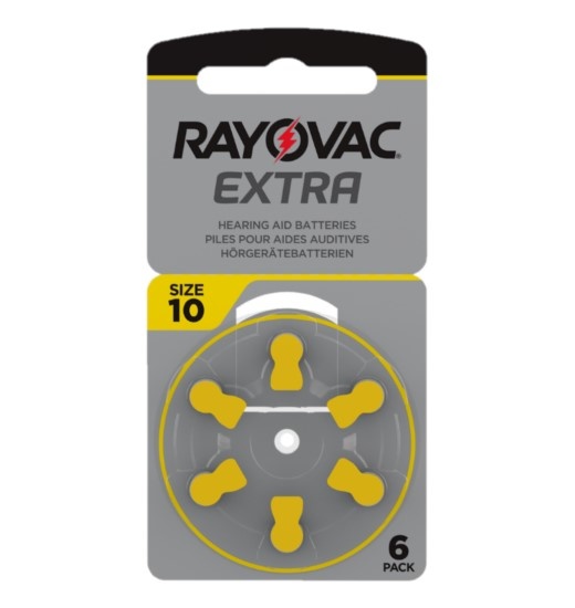 Rayovac 6 stuks 10AU geel hoorapparaat batterij